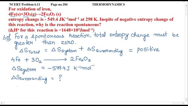 For oxidation of iron,4Fe(s)+3O2(g)→2Fe2O3 (s)entropy change is - 549.4 JK−1mol−1 at 298 K. смотреть онлайн