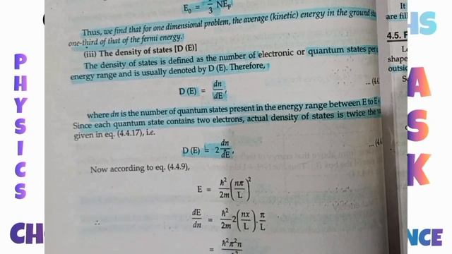 Density of available electronic states D(E) | Free electron theory of metals. смотреть онлайн
