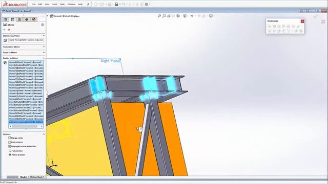 Сборка металлоконструкций SolidWorks смотреть онлайн