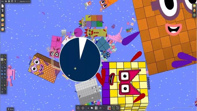 Giant Numberblocks and Suckers | Number 1 to Absolute Infinity 97104 | The floor is Lava by Algodoo смотреть онлайн