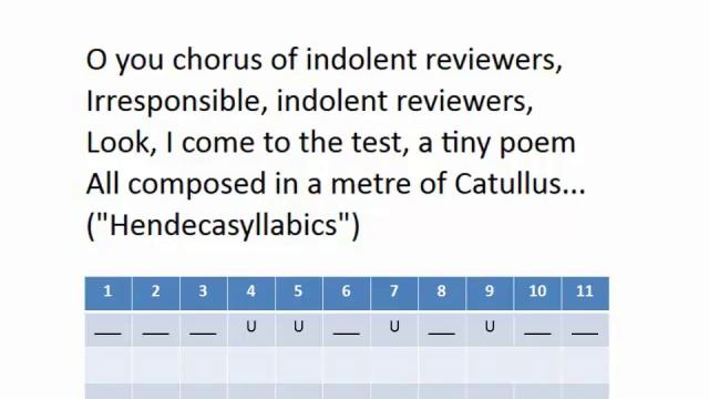 Catullus Hendecasyllabic Meter Lecture 01 of 05 смотреть онлайн