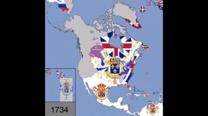 North America: Timeline of National Flags: 1450 - 2020