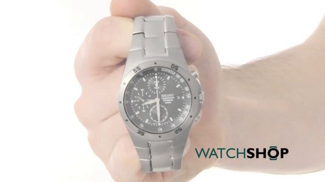Men's Seiko Titanium Chronograph Watch (SND419P1) смотреть онлайн