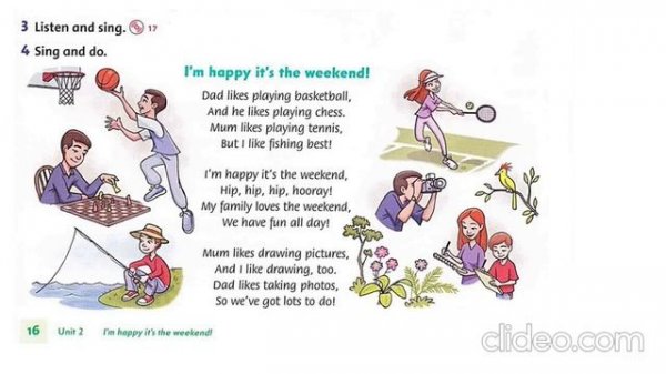 3 Family and Friends song I am happy it is the weekend