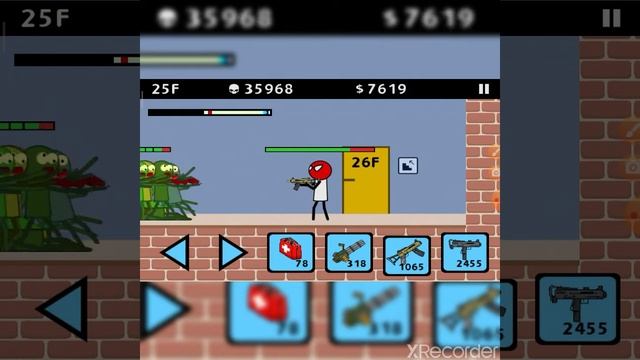 Фарм денег в Stickman and Gun 3:Zombie Shooter смотреть онлайн