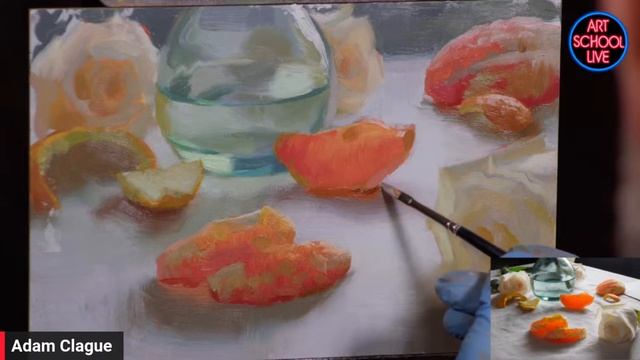 Free Art Lesson : How to Paint a Glowing Orange Slice with Adam Clague смотреть онлайн