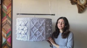 Плетение Абажура в технике Макраме. Мастер-класс на узор.