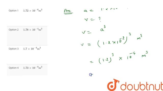 The edge of a cube is `a=1.2xx10^(-2) m`. Then its volume will be recorded as: смотреть онлайн