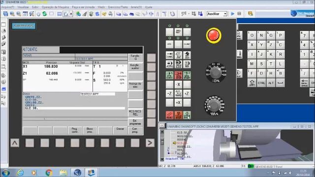 SIMULADOR DE TORNO COMANDO SIEMENS 802 смотреть онлайн
