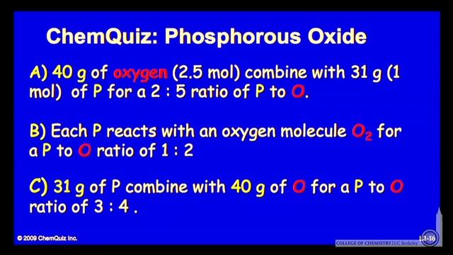 Phosphorus Oxide (Quiz), L02, S11 смотреть онлайн