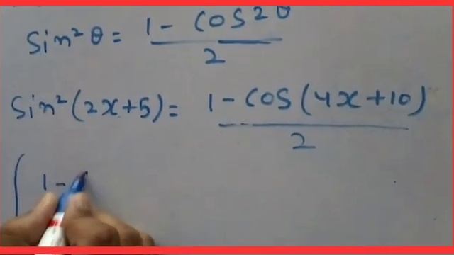 #3.15|| Indefinite Integrals|| ∫ sin²(2x+5) dx || Integral of sin^2 (2x+5) , ntegration of sin²(2x+ смотреть онлайн
