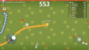 Играю в игру  змейки