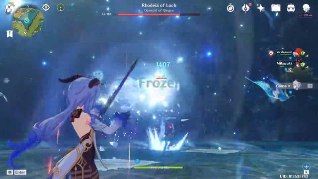 Genshin impact Hu Tao, Diluc and Ganyu Takes on lvl 83 Oceanid смотреть онлайн