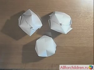 Надувной шарик из бумаги ("бомбочка")