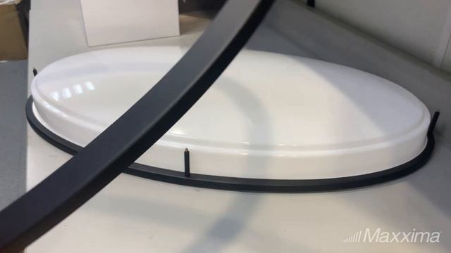 Maxxima 32" Oval LED Ceiling Mount Fixture, Dual Ring Black, Dimmable, 3CCT 3000K-5000K, 5500 Lumen смотреть онлайн