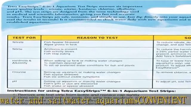 Tetra EasyStrips 6-In-1 Aquarium Test Strips, Water Testing (19542)