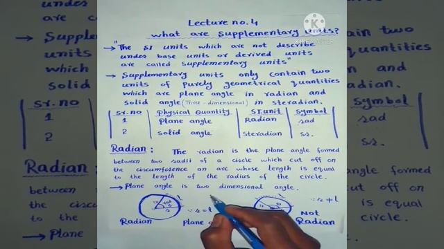 What are supplementary Units||Radian|| Steradian||Physics-11||lecture no-04||With Hasnain physics t смотреть онлайн