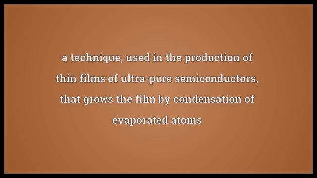 Molecular beam epitaxy Meaning смотреть онлайн