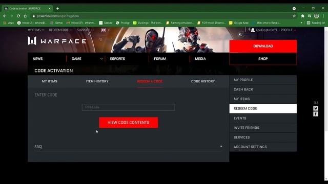 Free Warface Code...how To Redeem It