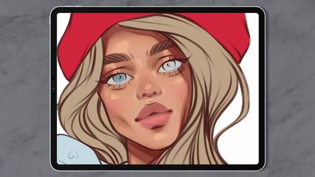 Урок рисования в Procreate. Рисуем стилизованный портрет девушки #ipadprocreate #procreate #digital смотреть онлайн