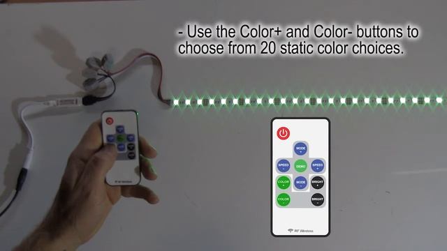 Mini RGB LED Controller with RF Remote for 5-24VDC LED Lights - EcolocityLED.com смотреть онлайн
