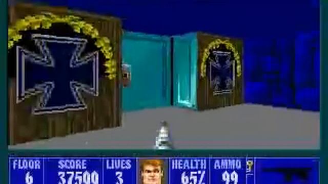 PC - Wolfenstein 3D - E4M6 100% Video смотреть онлайн