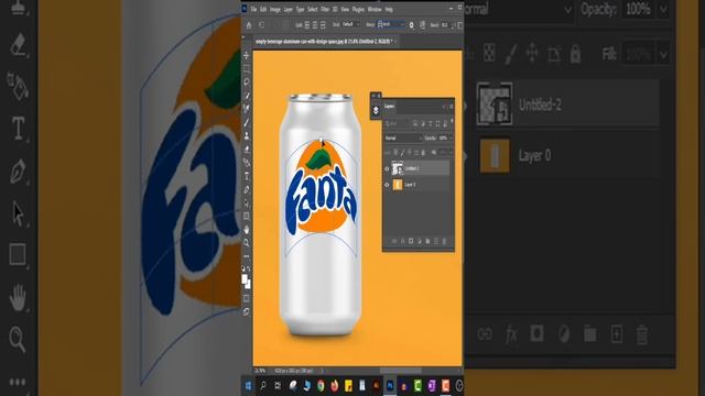 How to place a logo on a bottle | Photoshop tutorial #short #shortvideo #photoshop смотреть онлайн
