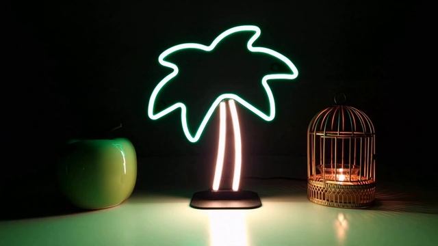 Palm LED Neon Sign Decor #palm #palmas смотреть онлайн