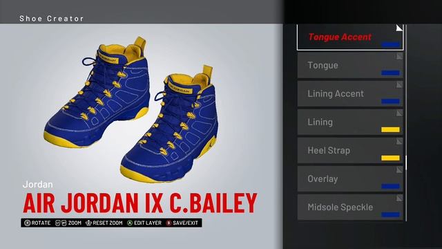 NBA 2K19 Shoe Creator - Air Jordan 9 "Calvin Bailey" смотреть онлайн