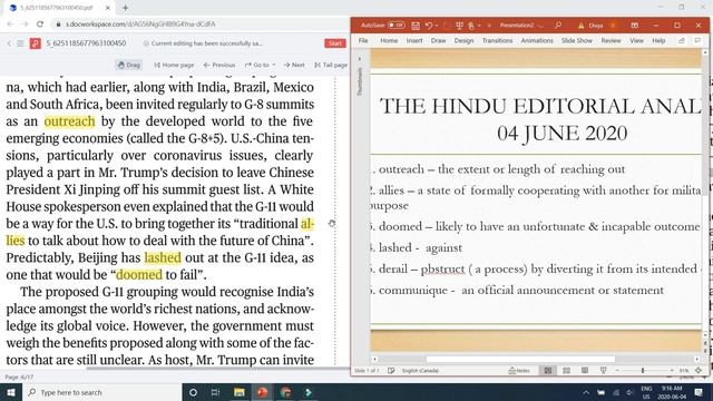 THE HINDU EDITORIAL ANALYSIS 04 JUNE 2020| VOCABULARY | HINDU NEWSPAPER | ENGLISH | GRAMMAR | BANK смотреть онлайн