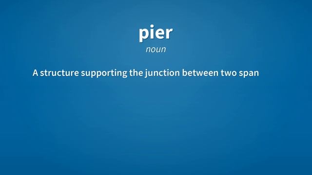 Pier | Meaning of pier смотреть онлайн