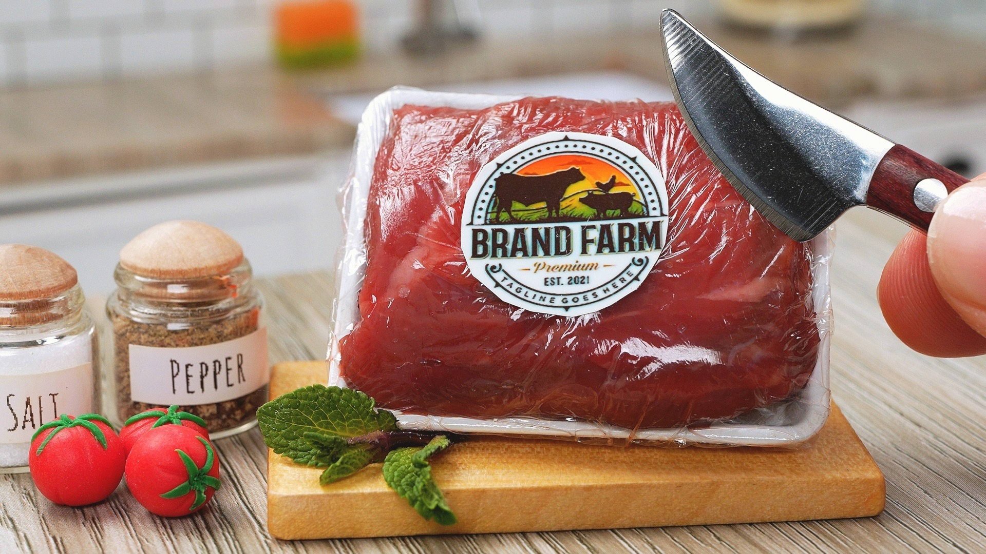 Очень Вкусный Миниатюрный Стейк из Говядины с Чесночным Соусом 🥩🧄 ASMR Готовка Мини Еды 🐝