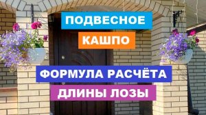 Формула расчета длины лозы для кашпо