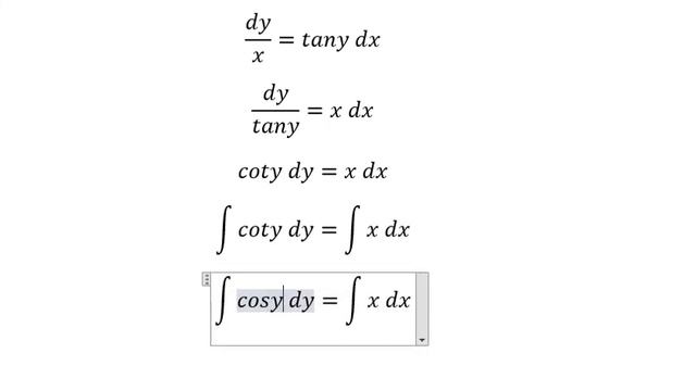Calculus Help: Separable Differential Equations - 2y dy/dx=x^2+sin3x, dy/x=tany, dx(1+x^2 )dy-xydx= смотреть онлайн