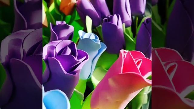 самые красивые цветы из фоамирана смотреть онлайн