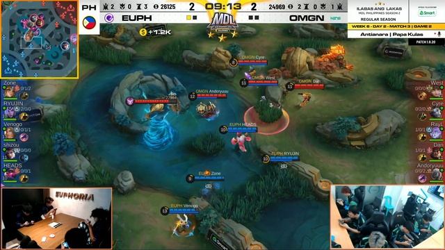 MDL PH S2 W6D2 EUPH vs OMGN Game 2 смотреть онлайн