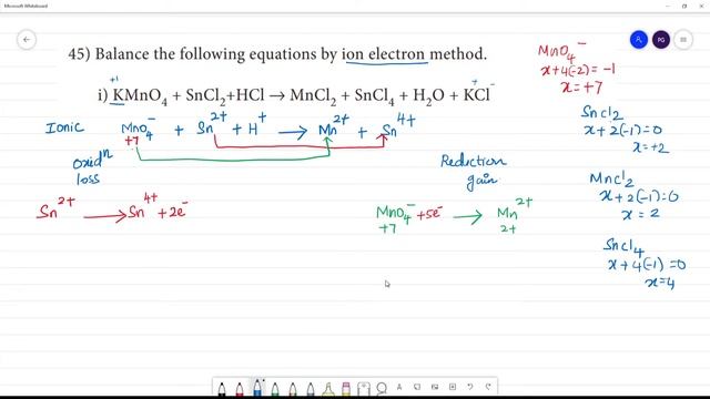KMnO4 + SnCl2+HCl → MnCl2 + SnCl4 + H2O + KCl смотреть онлайн