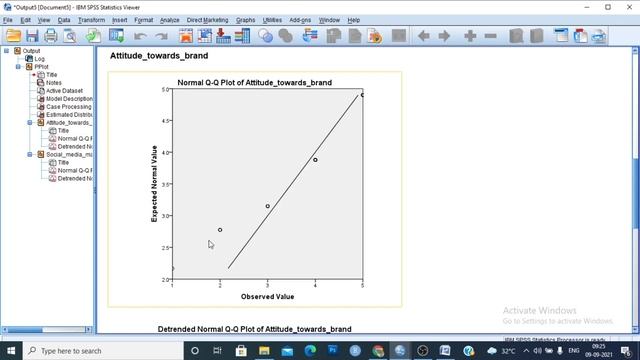 Q-Q Plot in SPSS - interpretation - 2 ways to perform q-q plot- normality check using q-q plot смотреть онлайн