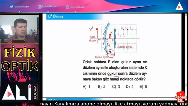 TYT Fizik Optik 10.sınıf Küresel Aynada özel ışınlar ve Görüntü Oluşumu Fizikçi Ali Hocam kanalı смотреть онлайн