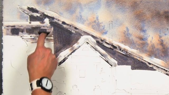 Текстура дерева акварелью. Простой прием от художника Татьяны Анисимовой смотреть онлайн