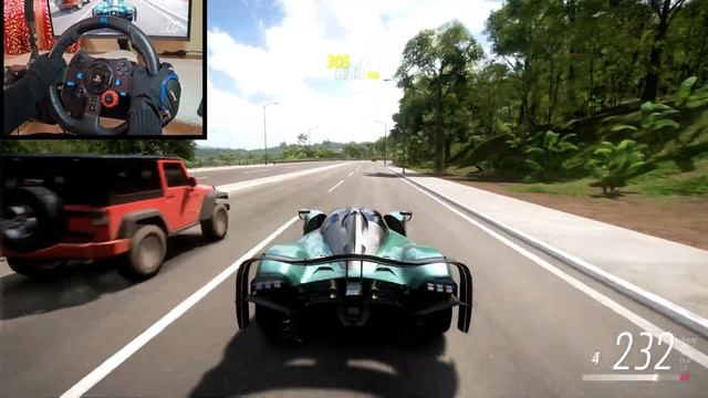 Aston Martin Valkyrie AMR Pro - Forza Horizon 5 (Steering Wheel + Shifter) | Logitech G29 Gameplay смотреть онлайн