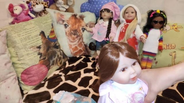 Кукла NPK 45 см с АлиЭкспресс, не шарнирная, с зубками Женевьева смотреть онлайн