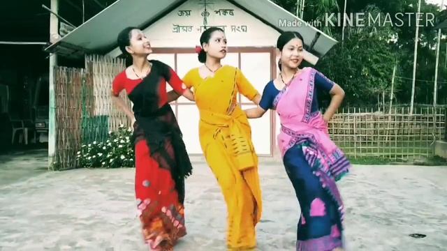 Rati Bihu by deeplina Deka... Dance by Rimpi Gogoi, Prerona Gogoi and Sneha Gogoi... смотреть онлайн