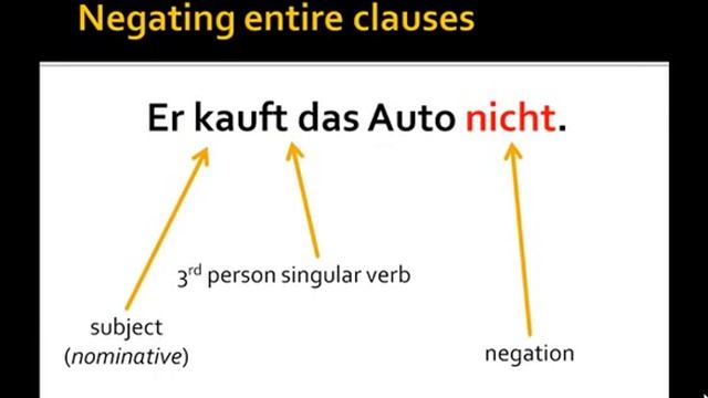 Negation in German with Nicht and Kein смотреть онлайн