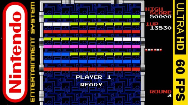 TAS, (NES) Arkanoid - "warpless" in 10m 56.12s by eien86