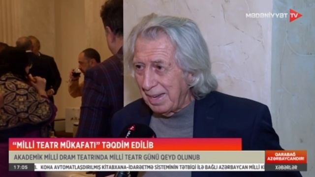 Akademik Milli Dram Teatrında Milli Teatr Gününə həsr olunan mərasim keçirlib смотреть онлайн
