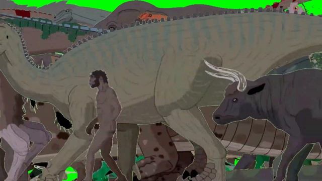 Mesozoic Fauna Stampede Green Screen for @Sticknodespro6522 смотреть онлайн