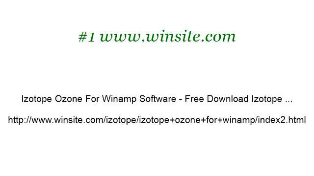 What Is Izotope Ozone For Winamp? смотреть онлайн