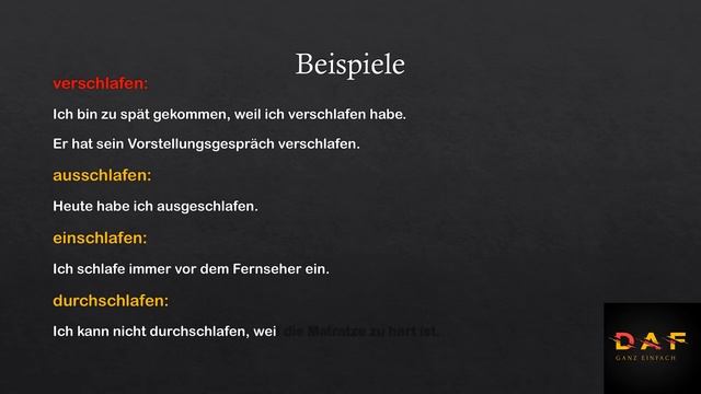 Glagoli sa prefiksom u nemačkom jeziku - SCHLAFEN смотреть онлайн