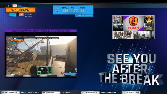 Jogando COD MW WARZONE / SAQUE ao vivo em tempo real!!!! смотреть онлайн